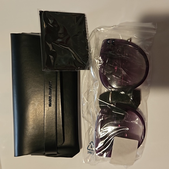NWT Authentic Isabel Marant violet sunglasses with case and cleaning cloth - Picture 3 of 11
